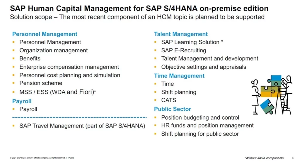 Périmètre HCM for S/4HAN (english: Scope SAP HCM for S/4HANA)